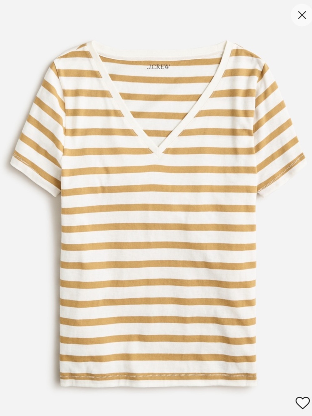 J. Crew Vintage jersey classic-fit V-neck T-shirt in stripe